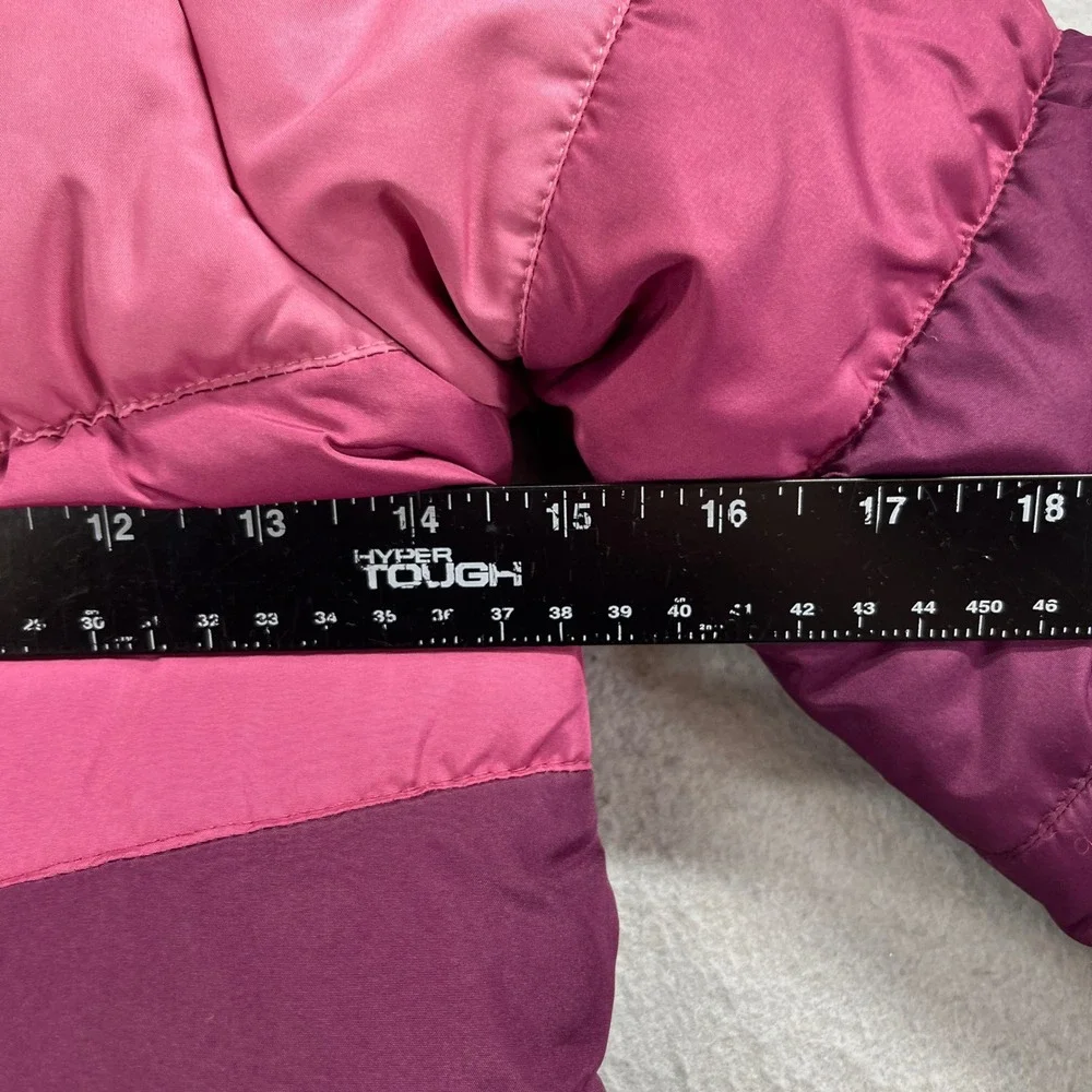 OshKosh Bgosh Jacket Girls 5/6 Pink Purple Hooded Fleece Outdoor Puffer Coat